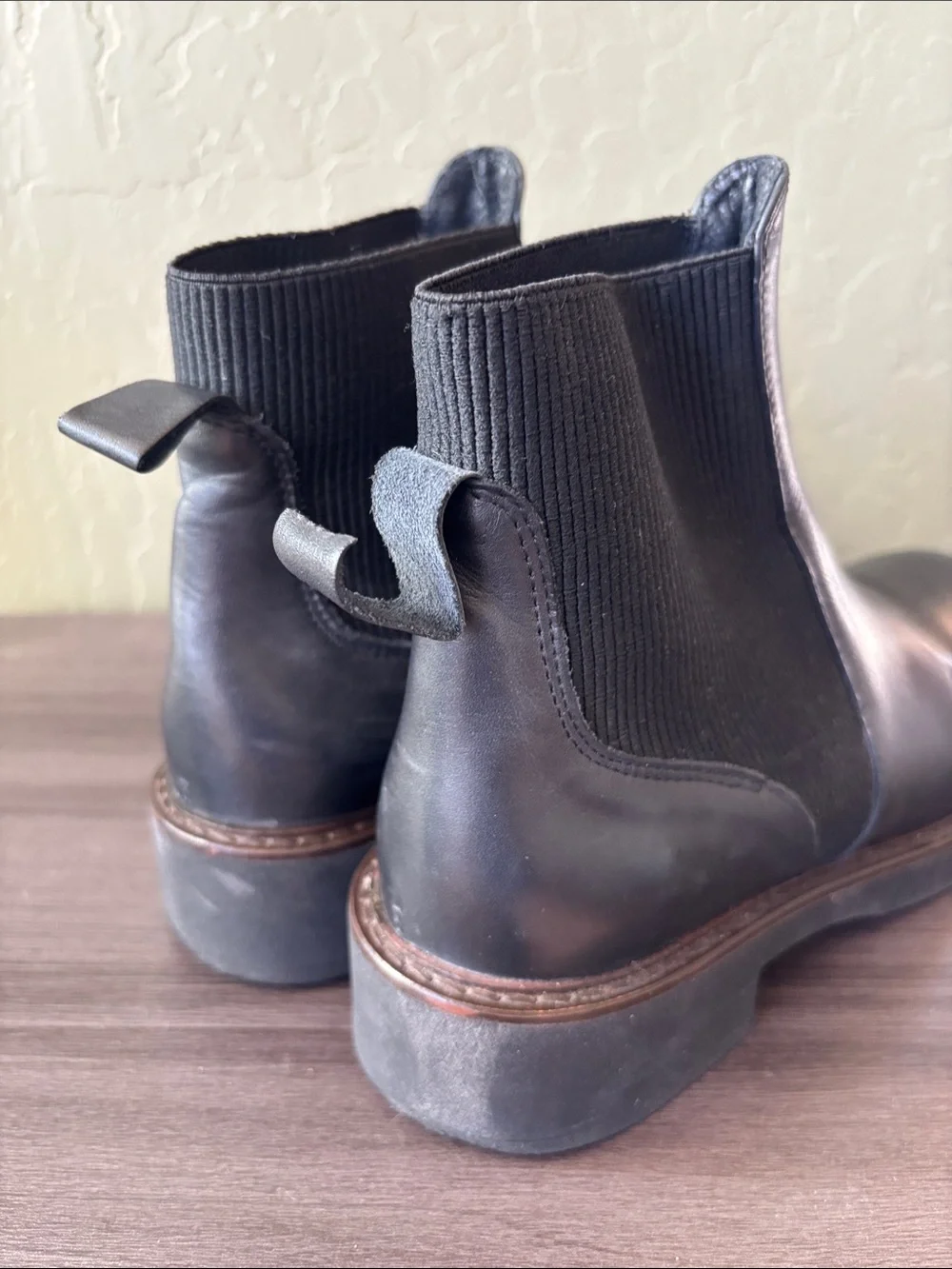 Emanuele Crasto Black Leather Chelsea Boots Made in Italy Size 39